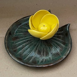 Тарілка для кольчиків та аромо "Жовта кубишка"